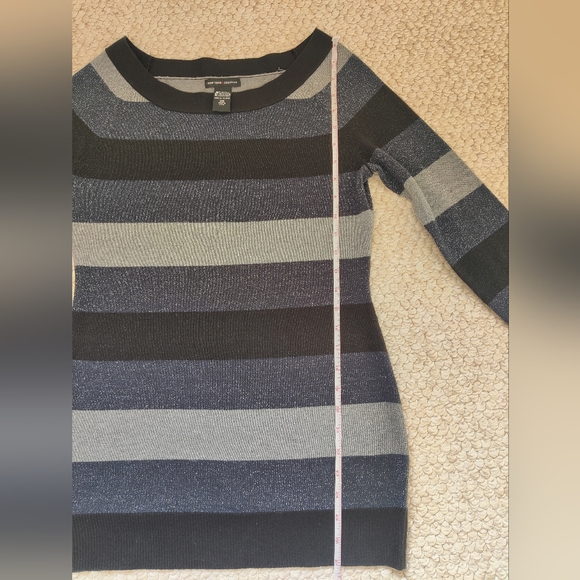 Gorgeous Sparkly Striped Tunic Sweater - Picture 7 of 13